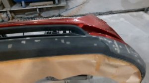 Mazda CX5- Ремонтируем и красим низ бампера в черный матовый цвет.