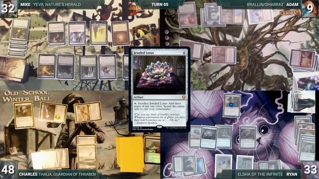 Yeva vs Thalia vs Elsha vs Brallin/Shabraz | CEDH Gameplay #083 | Playing With Power MTG смотреть онлайн