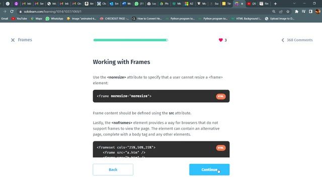 Frames |22.1|HTML Basics|SOLOLEARN Answer смотреть онлайн