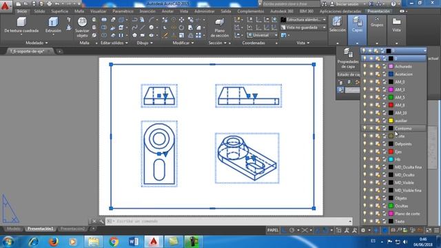 Obtener vistas auxiliares de un dibujo 3D hecho en Autocad y convertirlo a PDF смотреть онлайн