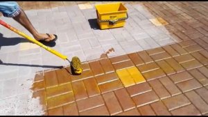 ✦ Кислотный краситель для брусчатки и тротуарной плитки.