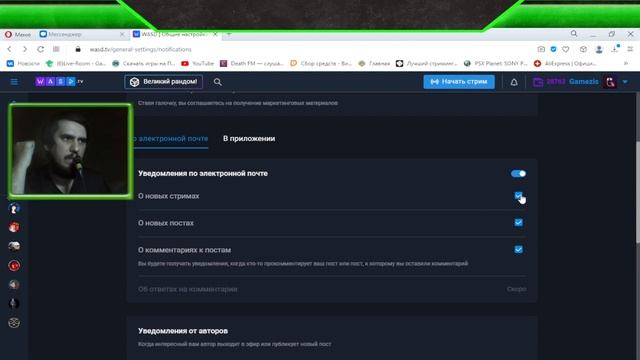 Как получать уведомления о стримах на WASD смотреть онлайн