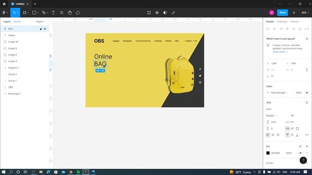 Online Bag Store UI Deisgn - Figma UI Design