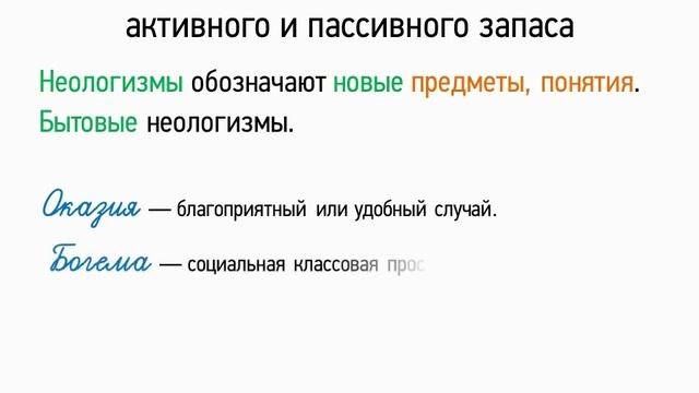 Лексика русского языка с точки зрения активного и пассивного запаса (5 класс, видеоурок-презентация смотреть онлайн