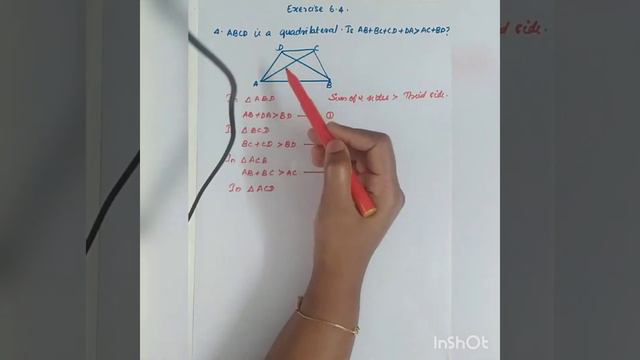 Exercise 6.4:Q4:ABCD is a quadrilateral.Is AB+BC смотреть онлайн