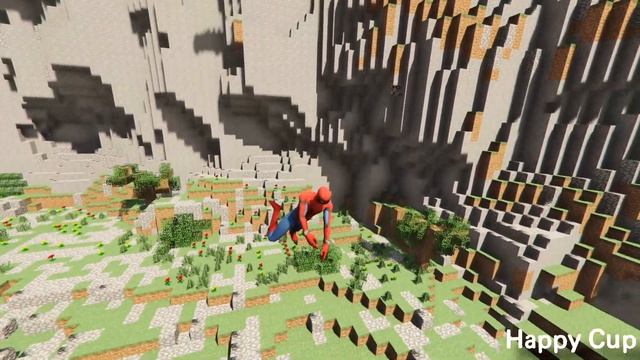 GTA5 Spiderman vs Steve Ragdolls in Minecraft World (Euphoria Physics) смотреть онлайн