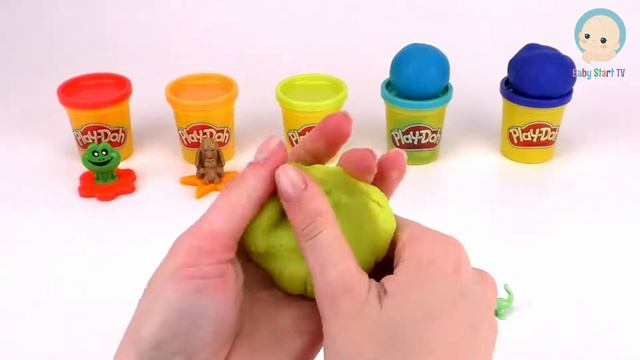 Играем с пластилином Плей До | Учим Домашних Животных | Учим Цвета с 3Д Животными для малышей смотреть онлайн