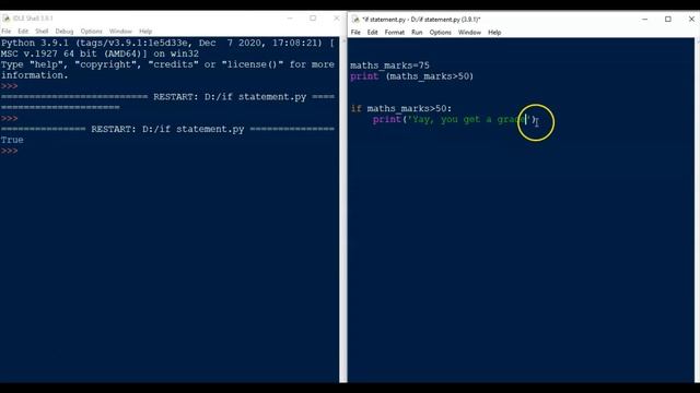 L1 - Wk 6 - V2 - If else statement | Learn how to write 'If else statement' | Python for students смотреть онлайн