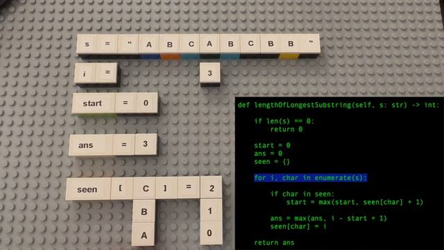 Longest Substring Without Repeating Characters - LeetCode #3 with LEGO смотреть онлайн