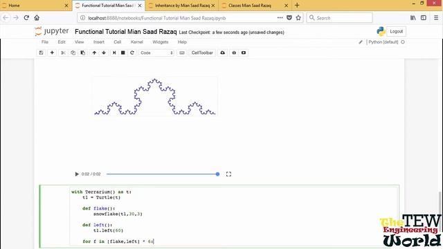 Recursion || Functional Programming in Python || Making Koch Fractals Snowflake in Python смотреть онлайн