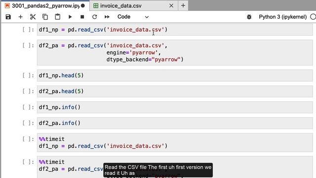 Use Pandas 2.0 with PyArrow Backend to read CSV files faster смотреть онлайн