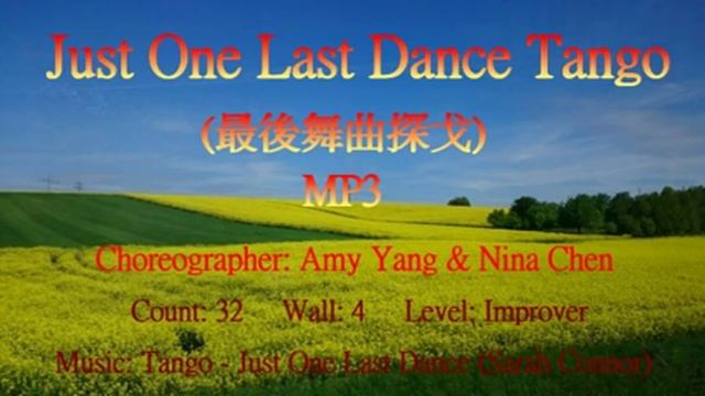 Just One Last Dance Tango (最後舞曲探戈) - Line Dance ~ MP3 смотреть онлайн