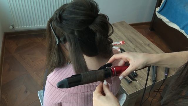 Прическа на выпускной. Локоны на бок. Curls. Hairstyle смотреть онлайн