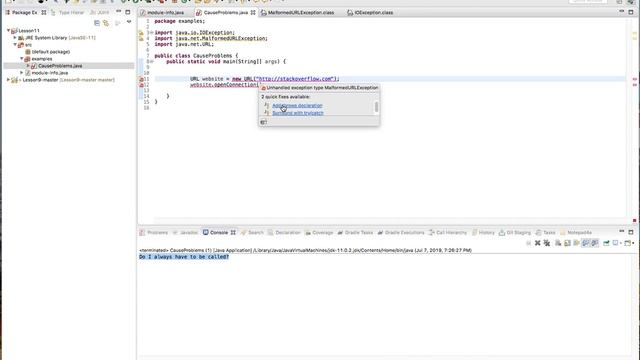 An introduction to Exceptions in Java смотреть онлайн