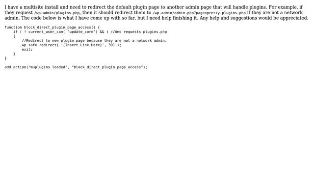 Wordpress: Redirect Plugins.php to New Plugin Page смотреть онлайн