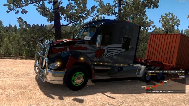 American Truck Simulator : скрытая дорога в лесу. DLC New Mexico смотреть онлайн