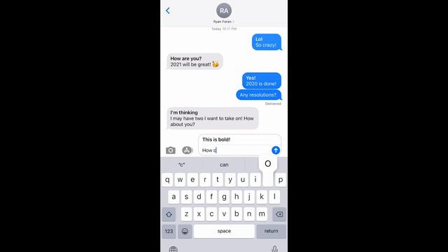 How to Bold Text in Text Messages iPhone Easy Hacks and Tricks смотреть онлайн