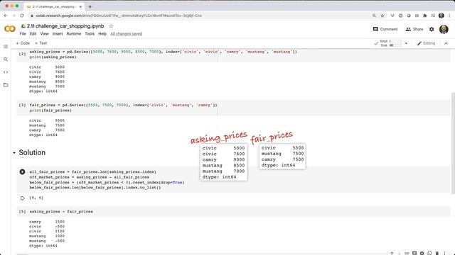 Python Pandas For Your Grandpa - 2.11 Challenge: Car Shopping смотреть онлайн