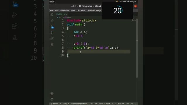 Operation In C ? mathematical Operation in C ? prefix postfix operation ? operands ? int a, int b смотреть онлайн