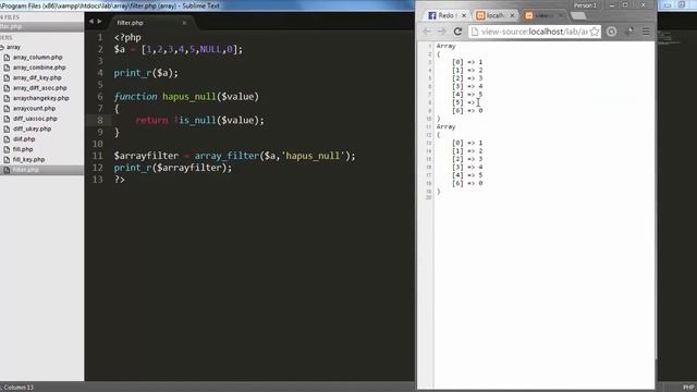 Tutorial Array Dalam PHP Array Filter смотреть онлайн