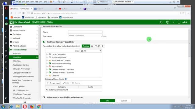 FortiGate Webfilter Static URL block all except certain website by aripang смотреть онлайн
