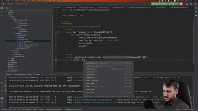3. Using JWT in requests | Spring Security with SB3 смотреть онлайн