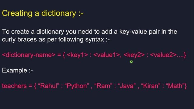 python Tutorial | dictionary in python | dictionary in python in hindi | how to create a dictionary смотреть онлайн