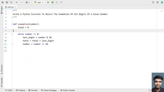 Write A Python Function To Return The Summation Of All Digits Of A Given Number смотреть онлайн