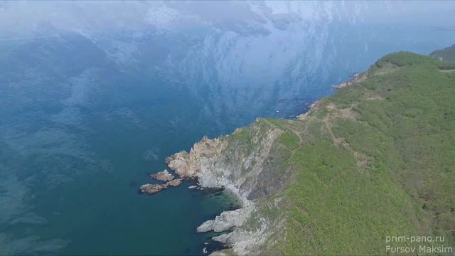 Морские глубины, мыс Пассека в городе Находка. Аэросъемка. смотреть онлайн