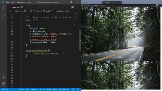 Transparent scrollbar in 2 min with CSS смотреть онлайн