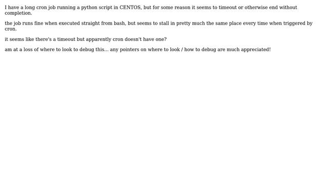 Why does my python cron job time out? смотреть онлайн