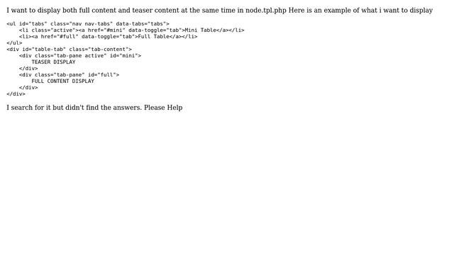 Drupal: Display/Print both full content and teaser in node.tpl смотреть онлайн