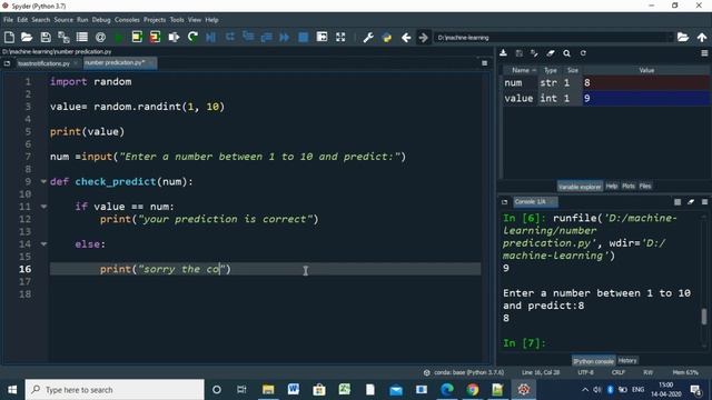 simple number prediction game using python смотреть онлайн