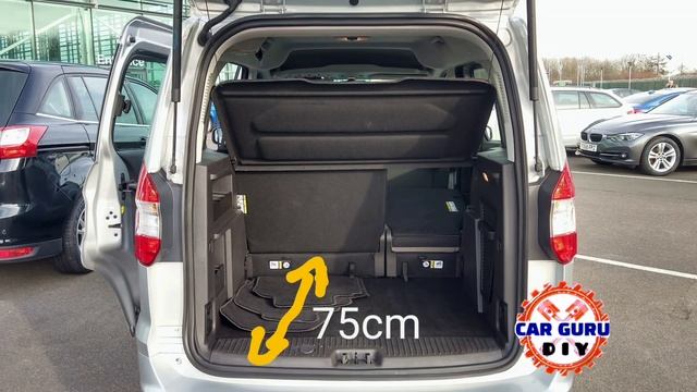 FORD TOURNEO Courier 2014-present, boot dimensions in centimeters #CarGuruDIY смотреть онлайн