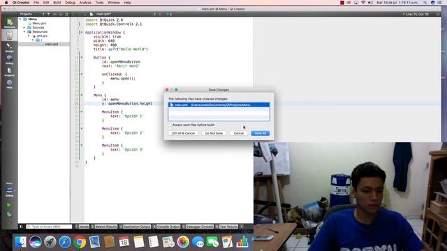 Tutorial Qt Creator - QML - Menu смотреть онлайн