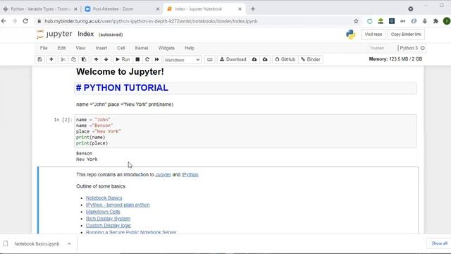 INTRODUCTION TO PYTHON VARIABLE AND DATA TYPES PART 1 смотреть онлайн