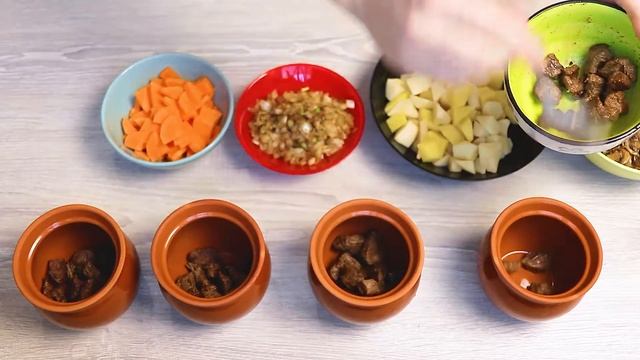 ВКУСНО, как в раю! МЯСО с КАРТОШКОЙ и грибами в ГОРШОЧКАХ в духовке смотреть онлайн