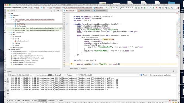 2 - Kotlin - Simple Live data implementation смотреть онлайн