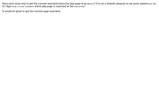 Wordpress: Get the current hierarchy php page смотреть онлайн