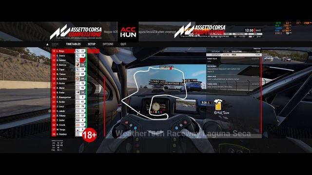 ACC HUN Assetto Corsa Competizione GT4 Laguna Seca Live! смотреть онлайн