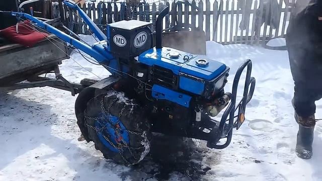 заводим мотоблок при -20 с помощью горячей воды смотреть онлайн