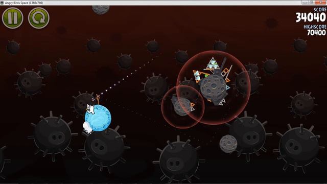 Angry Birds Space 3-26 Danger Zone 3 Stars Walthrough смотреть онлайн
