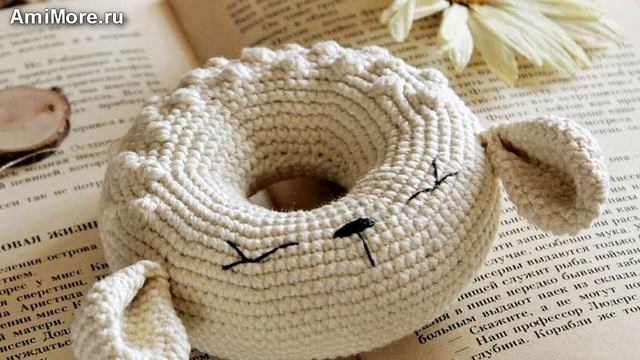 Амигуруми: схема Пончик-барашек. Игрушки вязаные крючком - Free crochet patterns. смотреть онлайн