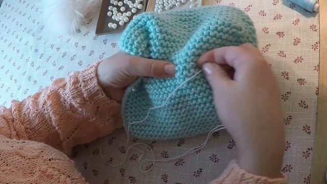 Как утеплить и декорировать вязаную шапку | Флисовая подкладка для шапки | Подклад для шапки смотреть онлайн