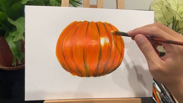 Draw a scary pumpkin | Art Acrylic смотреть онлайн