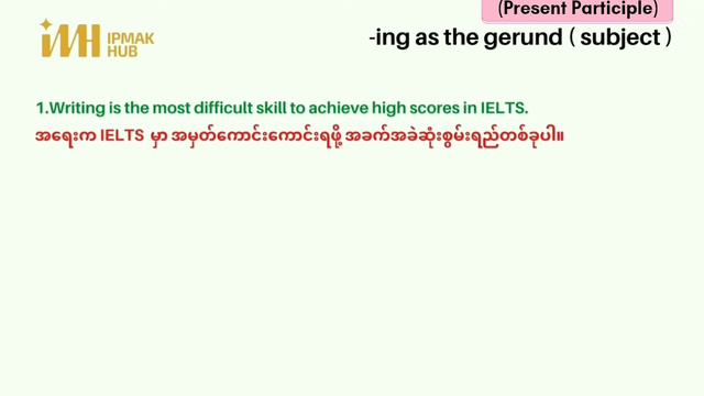 Lesson 3: Present Participle သို့ -ing နဲ့ဆုံးတဲ့စကားလုံးတွေ အကြောင်း смотреть онлайн