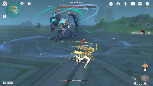 Hu Tao Solo VS Maguu Kenki (No Damage, No Buff, No Heal) (WL 8.) смотреть онлайн