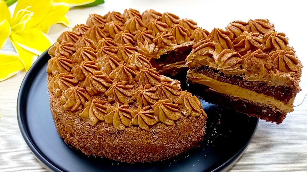 Торт со сгущенкой, который тает во рту! Просто и очень вкусно! смотреть онлайн