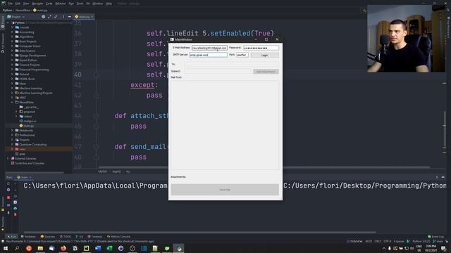 Mail Client with GUI in Python смотреть онлайн