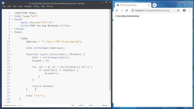 String Functions in PHP смотреть онлайн